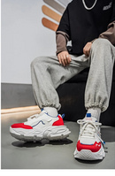 Tênis Masculino Casual Esportivo Estilo Coreano – Solado Alto, Respirável, Confortável e Moderno para o Dia a Dia
