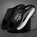 Chinelo Masculino EVA Leve – Design Preto e Branco Estilo Cartoon, Confortável para Uso Interno e Externo o Ano Todo